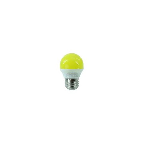 FOCO LED TIPO BULBO G45 1W E-27 COLOR AMARILLO 4757